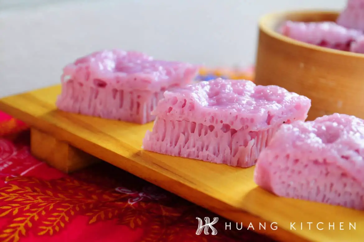 Steamed Purple Rice Cake Recipe 紫薯蒸糖糕食谱 Huang Kitchen