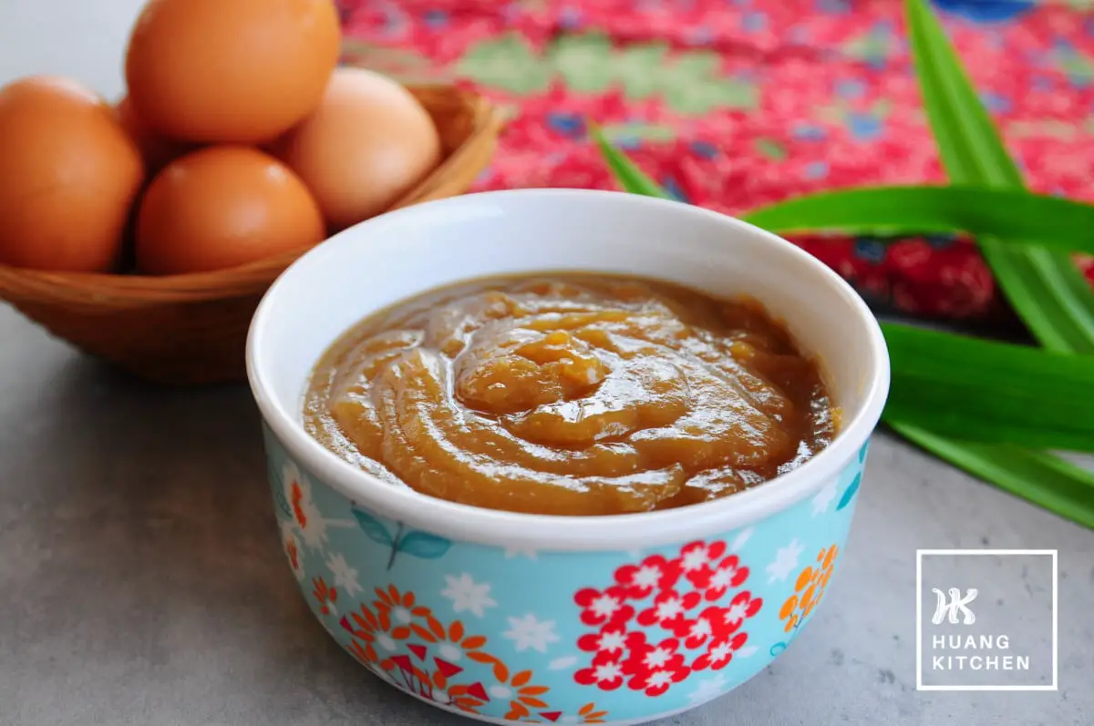 Homemade Caramel Kaya Recipe by Huang Kitchen - Kaya in bowl