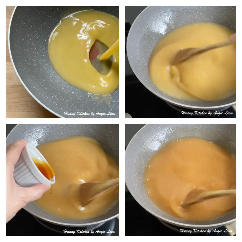 Homemade Caramel Kaya Recipe by Huang Kitchen - Recipe Step of Cooking Kaya