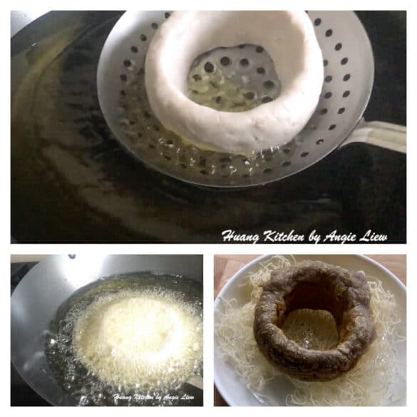 Walnut Prawns Crispy Yam Ring (Yam Basket) 核桃虾球芋头圈 Huang Kitchen