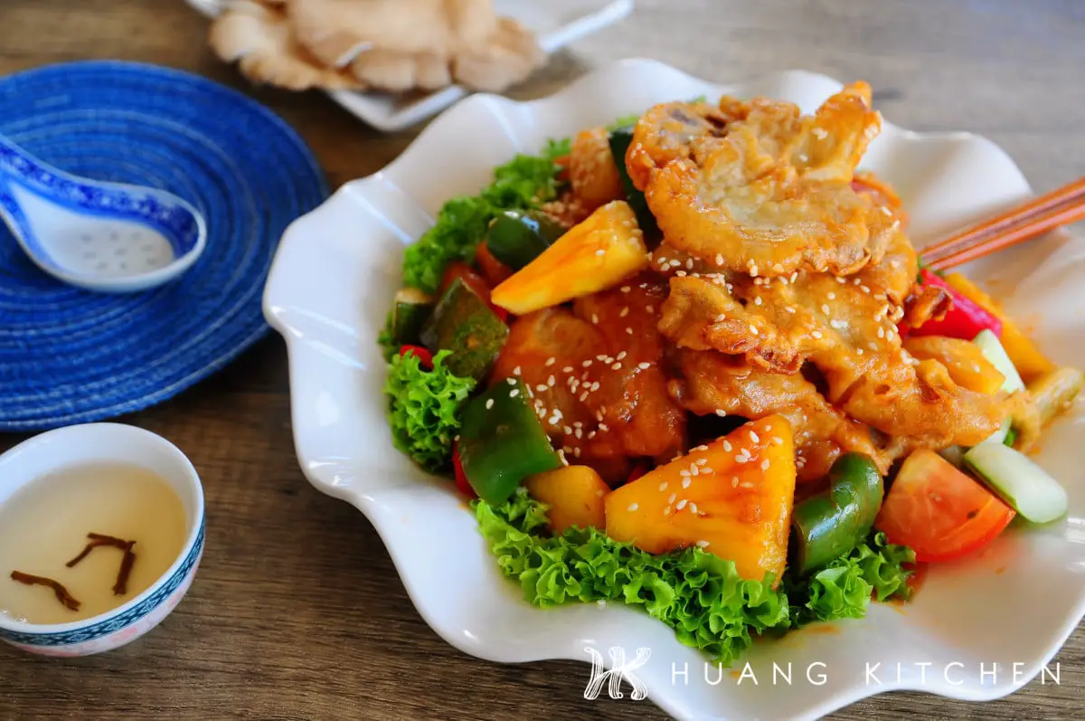 Sweet and Sour Abalone Mushrooms Recipe 酸甜鲍鱼菇 Huang Kitchen