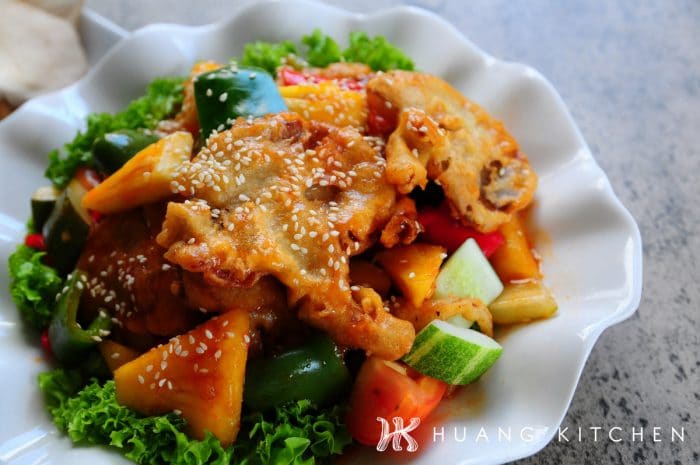 Sweet and Sour Abalone Mushroom 
