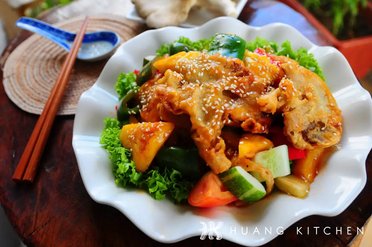 Sweet and Sour Abalone Mushrooms Recipe 酸甜鲍鱼菇 Huang Kitchen