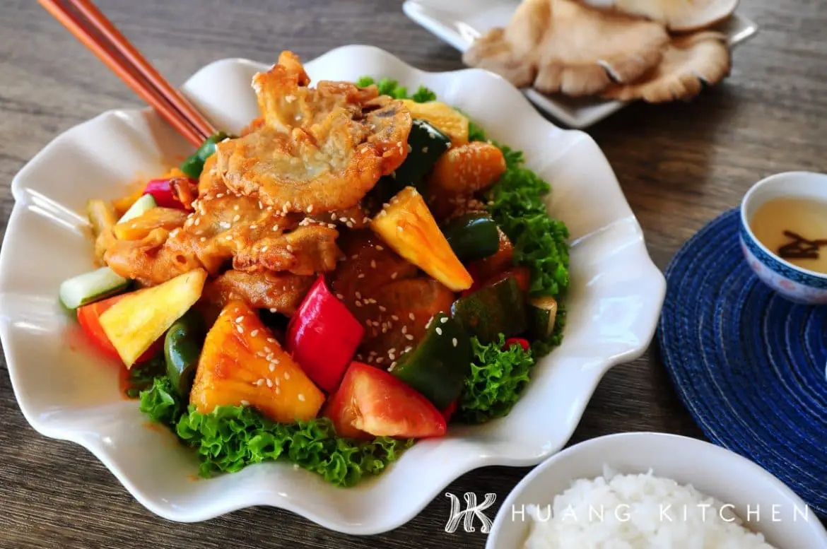 Sweet and Sour Abalone Mushrooms Recipe 酸甜鲍鱼菇 Huang Kitchen