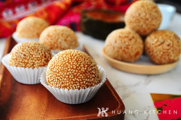 Fried Nian Gao Glutinous Rice Balls 