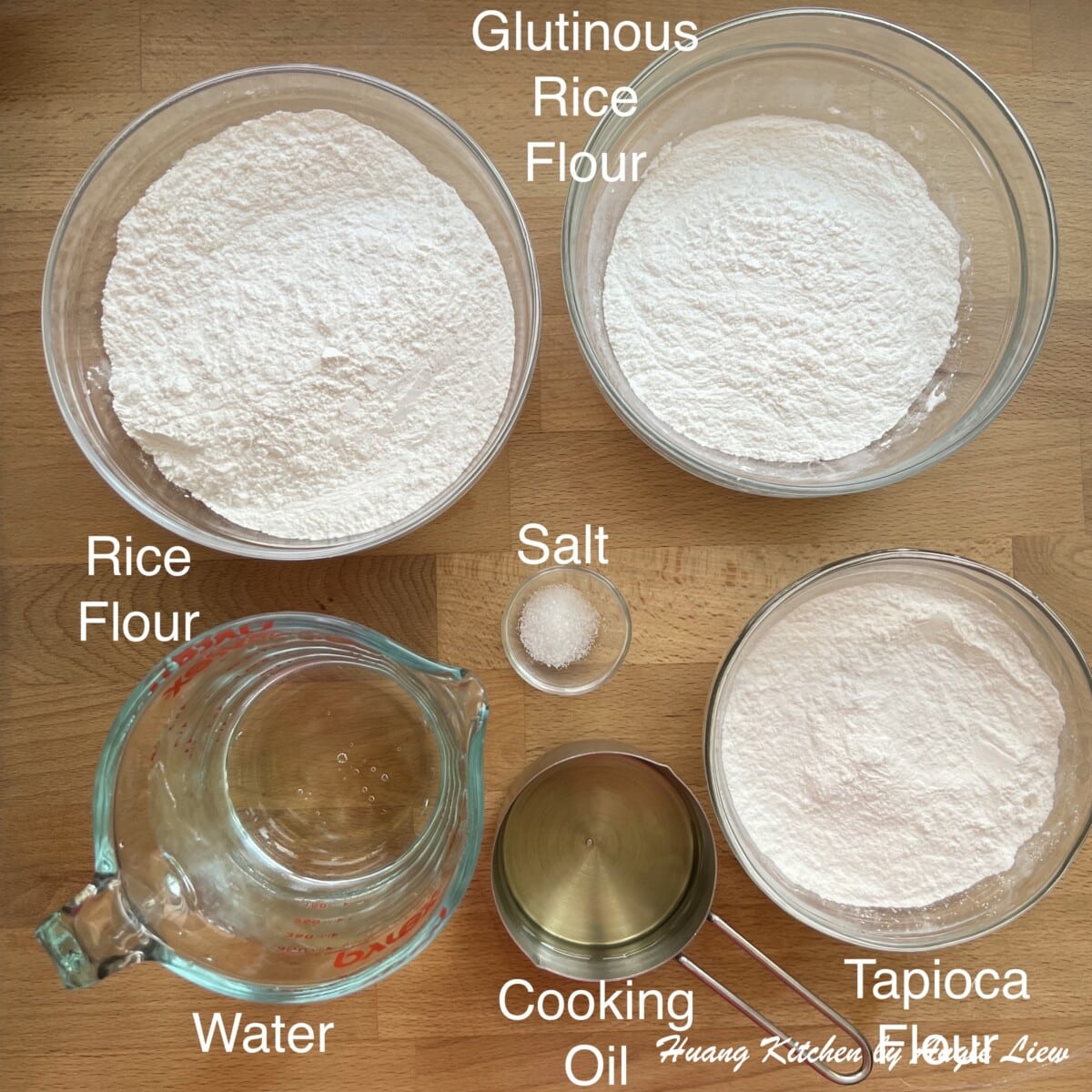 Ingredients to make filling.