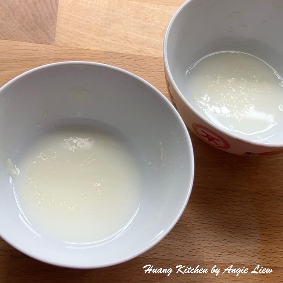 Leave a little milk in the bowl to prevent milk skin from sticking.